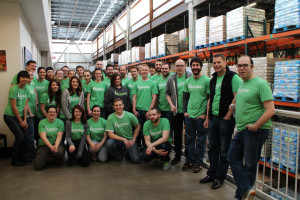 Buildium's Boston office, volunteering at a food bank in 2014.